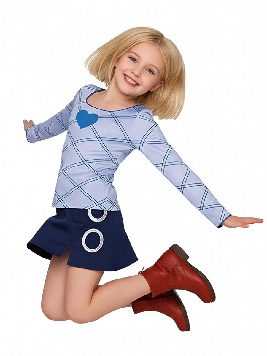 One Piece Nami Costume Anime Pirate Girl Cosplay Outfit Blue Long Sleeve Top and Navy Mini Skirt Set