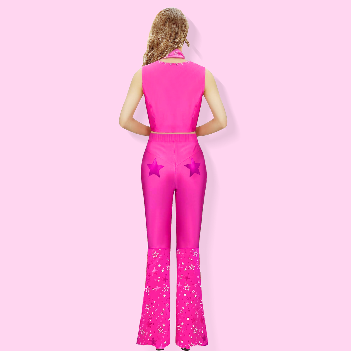 Adult Pink Jumpsuit with Belt
