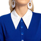 Barbiecore Blue Dress Costume Margot Robbie Cosplay Uniform With Earrings and Bow Long Sleeve Mini Outfits
