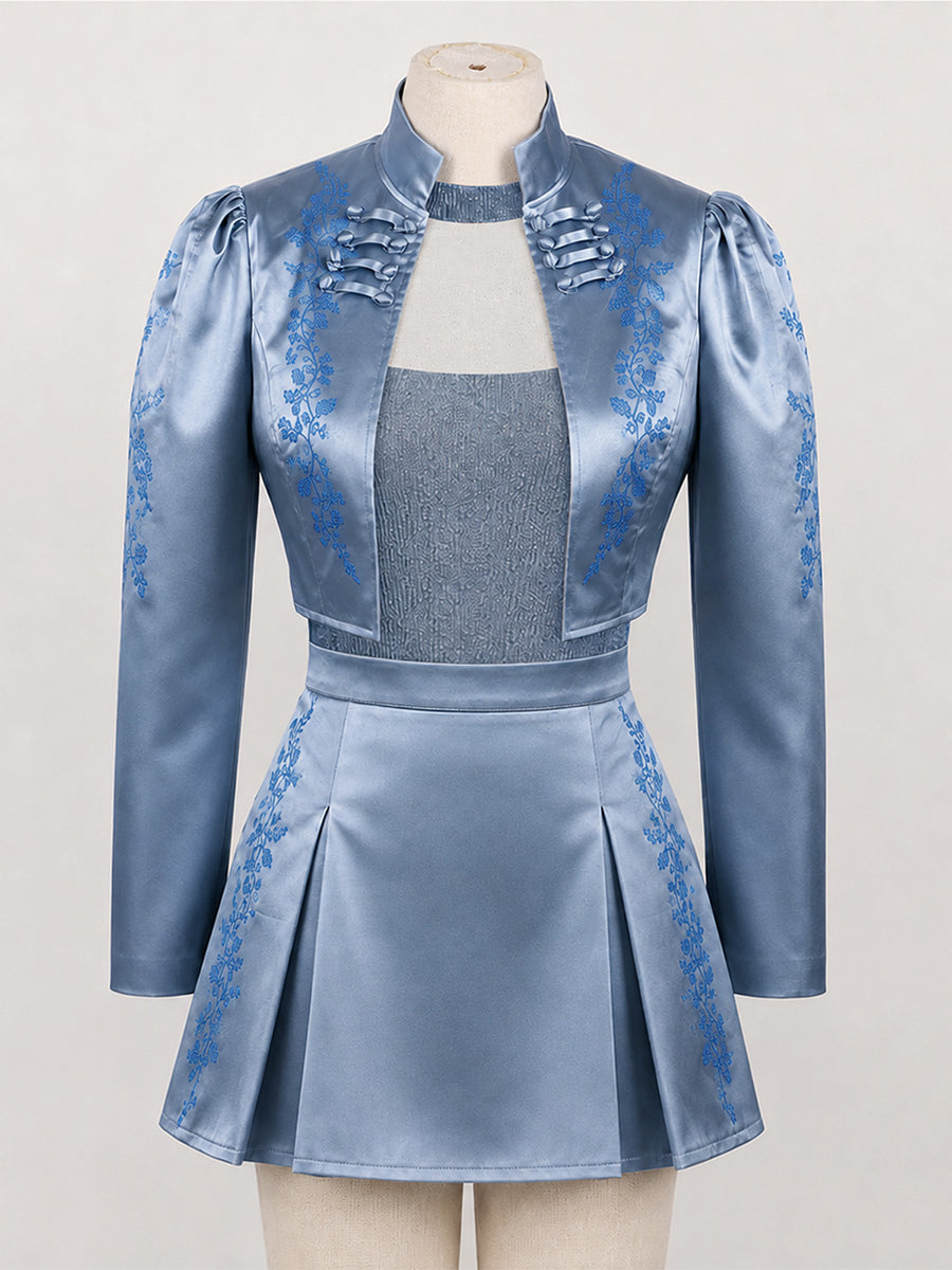 Descendants 5 Chloe Costume Descendants Wicked Wonderland Princess Blue Cosplay Outfit