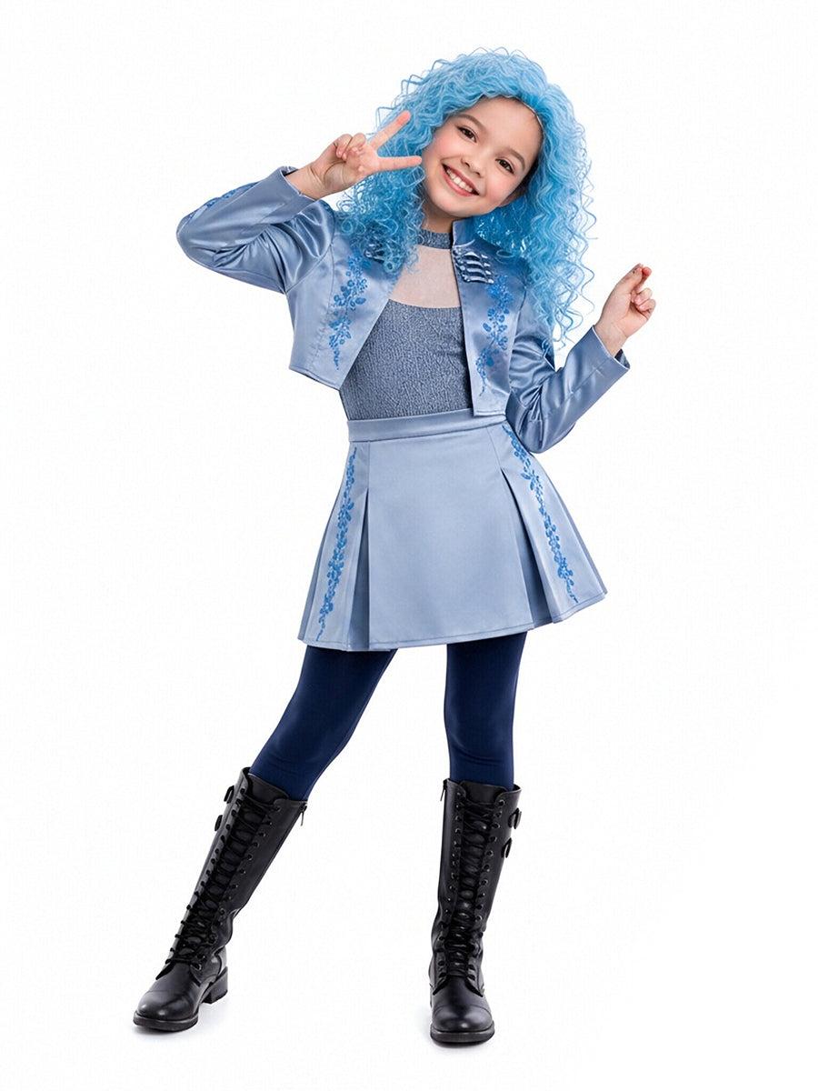 Descendants 5 Chloe Costume Descendants Wicked Wonderland Princess Blue Cosplay Outfit