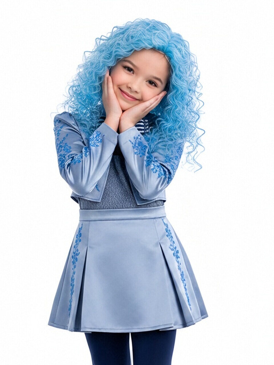 Descendants 5 Chloe Costume Descendants Wicked Wonderland Princess Blue Cosplay Outfit