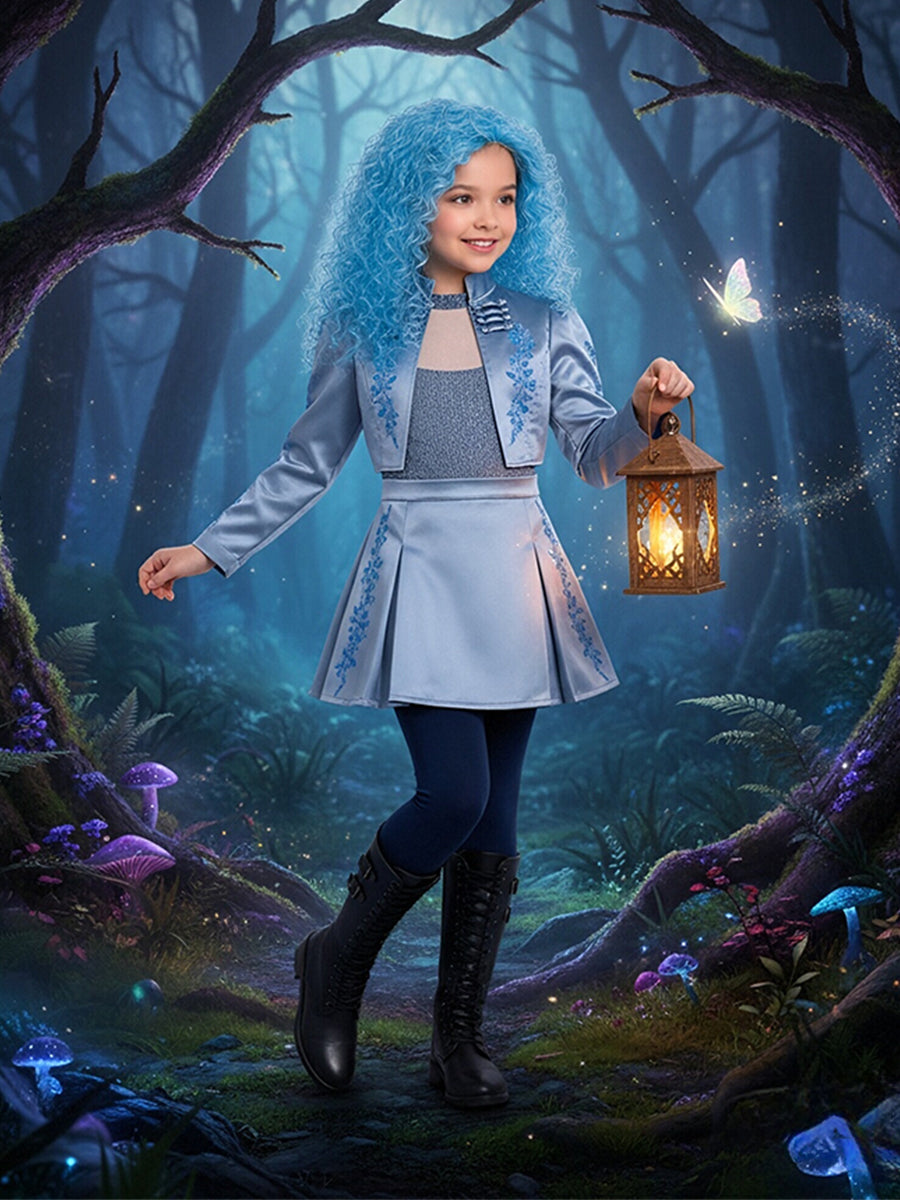 Descendants 5 Chloe Costume Descendants Wicked Wonderland Princess Blue Cosplay Outfit