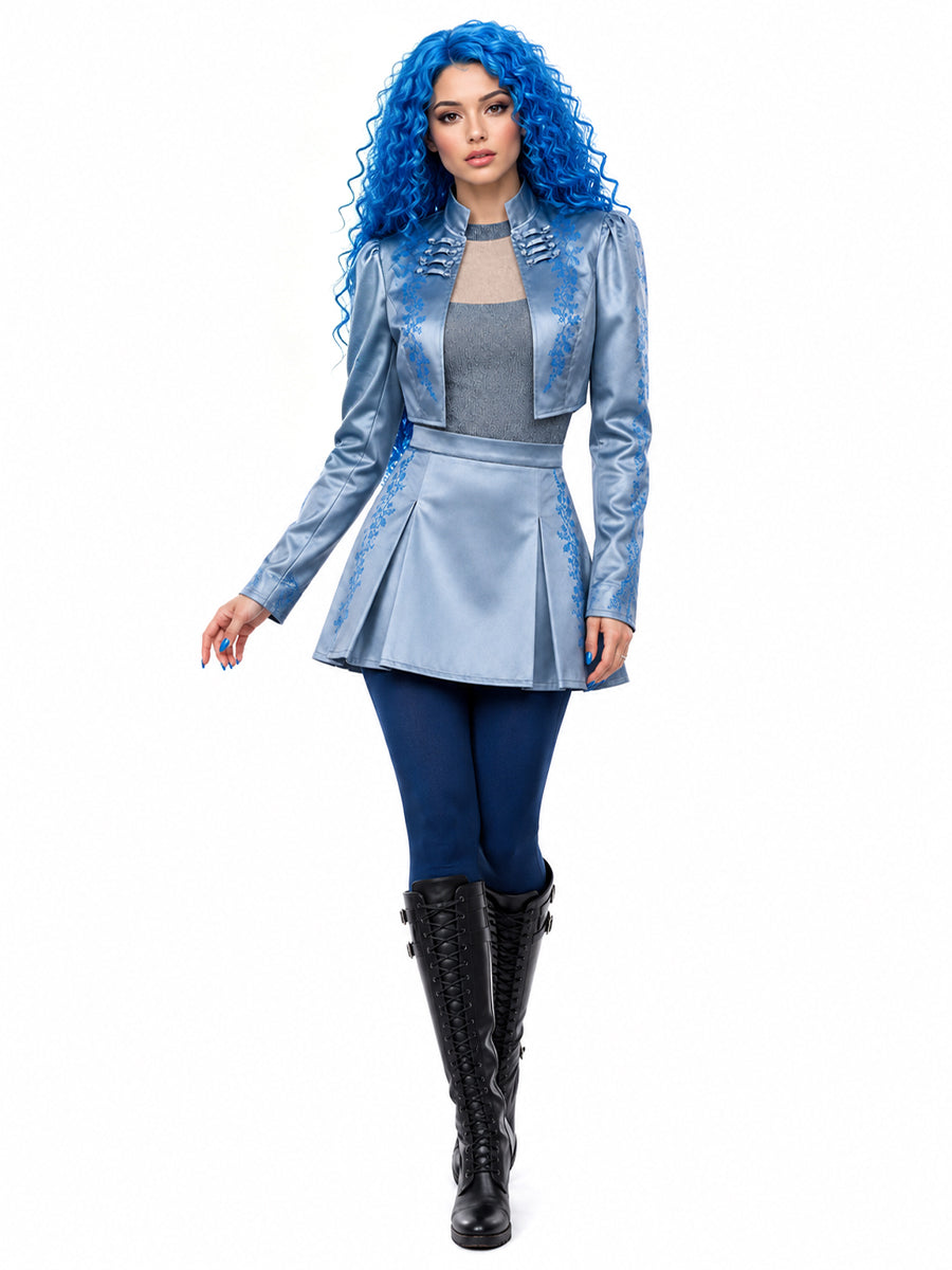 Descendants 5 Chloe Costume Descendants Wicked Wonderland Princess Blue Cosplay Outfit