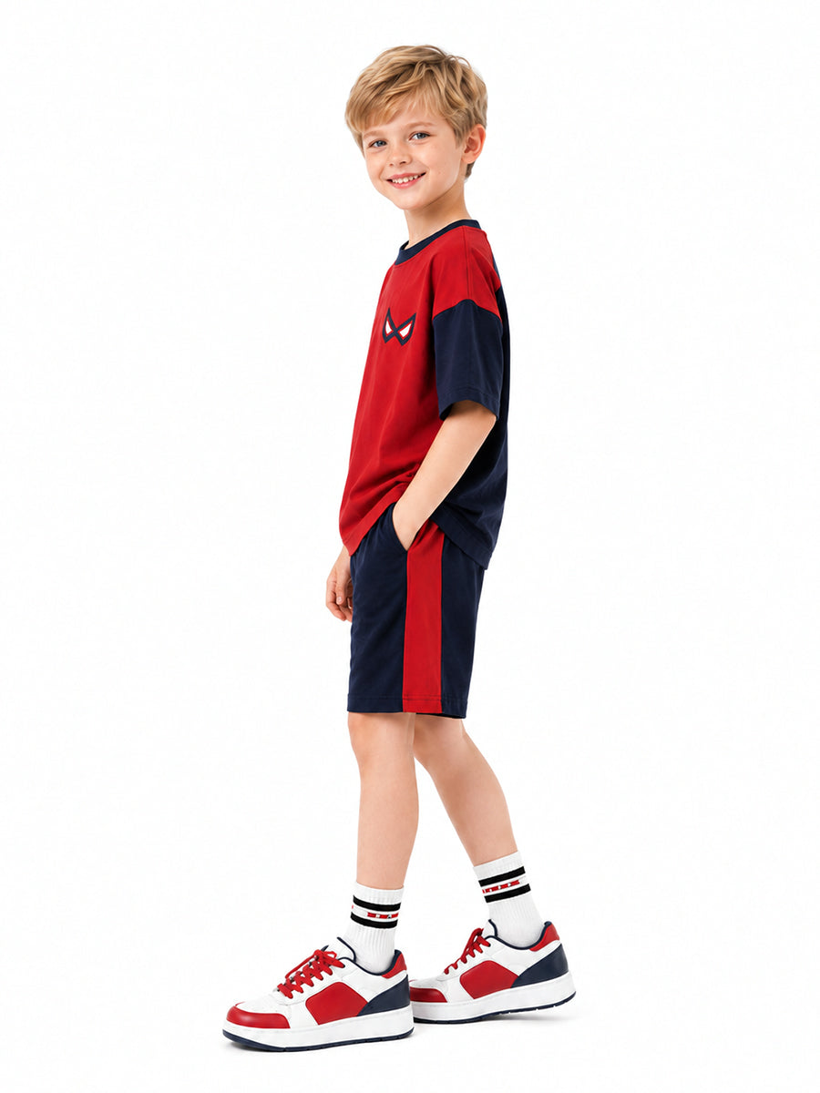 Boys Spiderman 2-Piece Outfit Superhero Short Sleeve T-Shirt and Matching Shorts