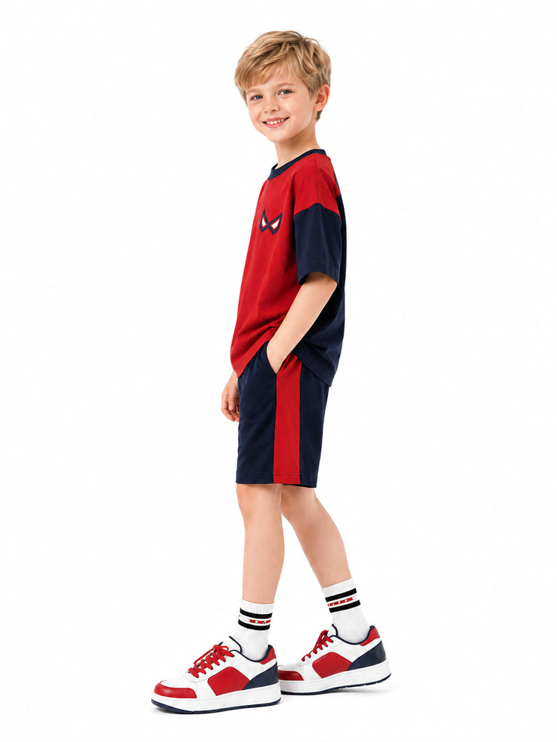 Boys Spiderman 2-Piece Outfit Superhero Short Sleeve T-Shirt and Matching Shorts