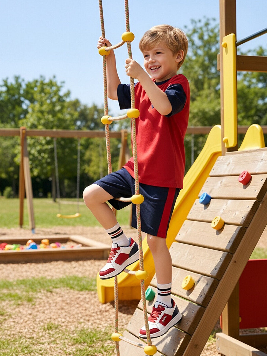 Boys Spiderman 2-Piece Outfit Superhero Short Sleeve T-Shirt and Matching Shorts