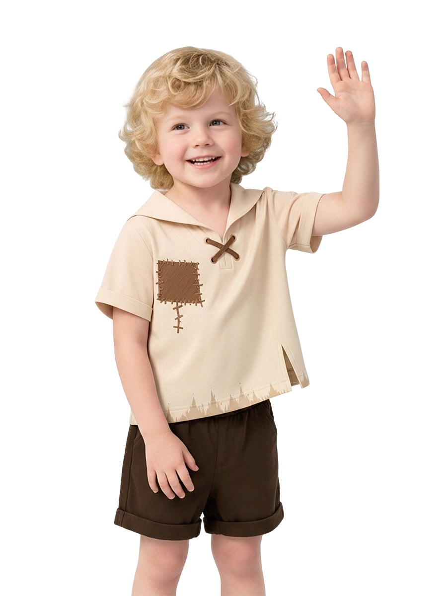 Boys Minions Costume Minions & Monsters Retro Short Sleeve Shirt and Shorts