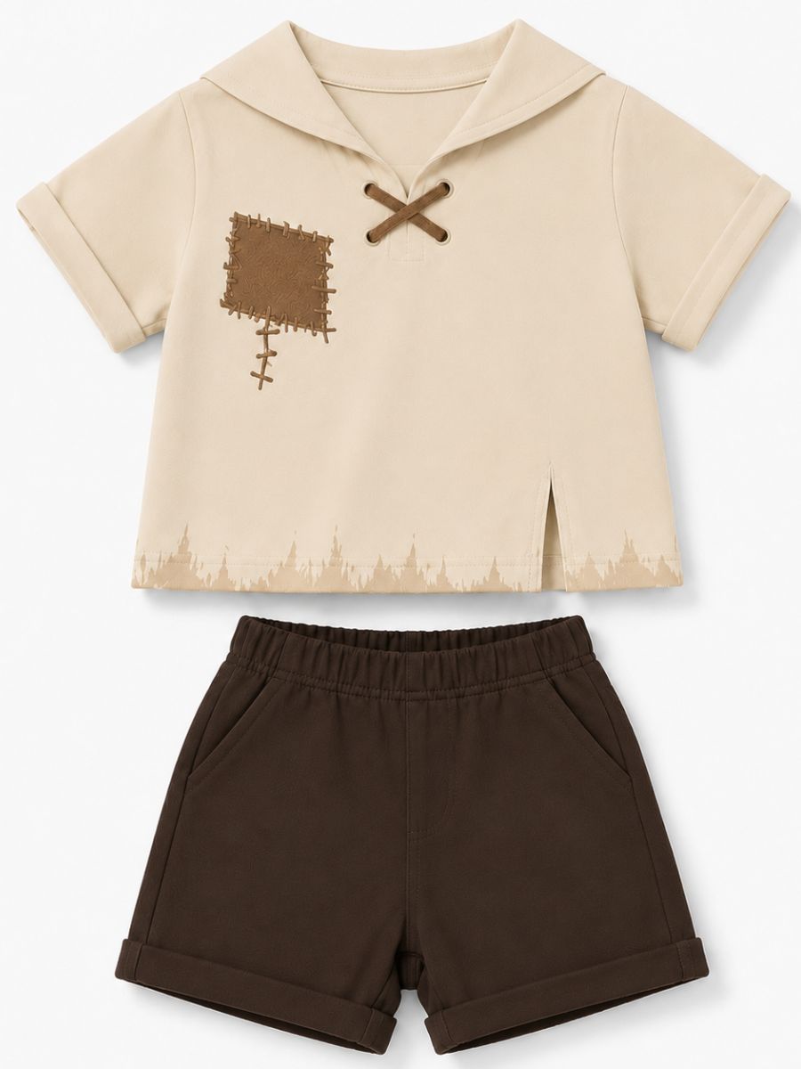 Boys Minions Costume Minions & Monsters Retro Short Sleeve Shirt and Shorts