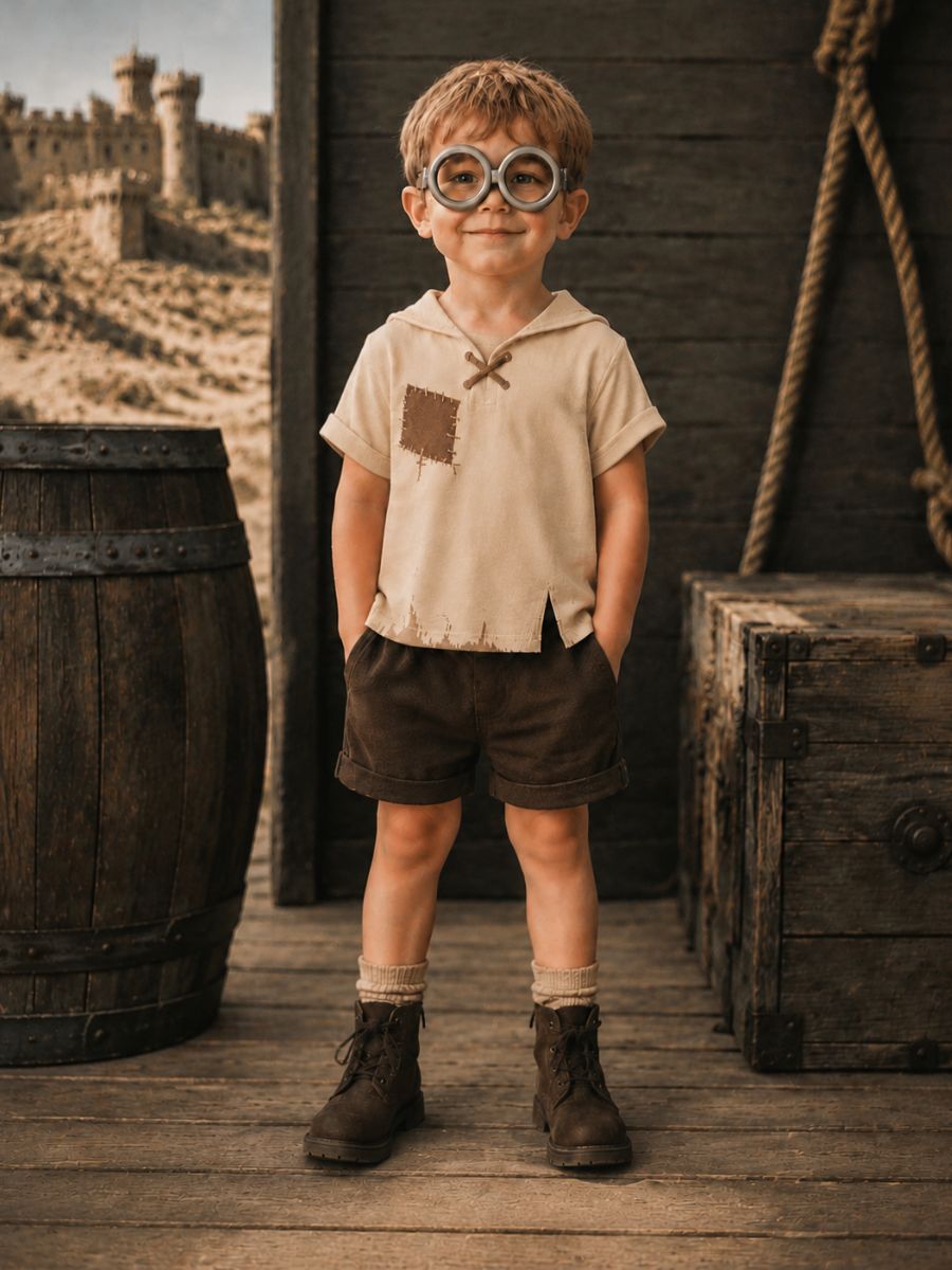 Boys Minions Costume Minions & Monsters Retro Short Sleeve Shirt and Shorts