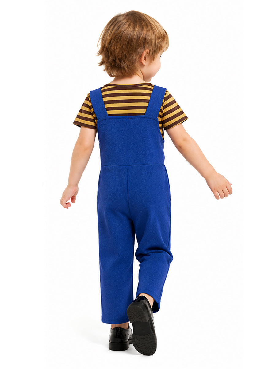 Kids Minions Costume Animated Minions and Monster Overalls and Yellow Tee 
