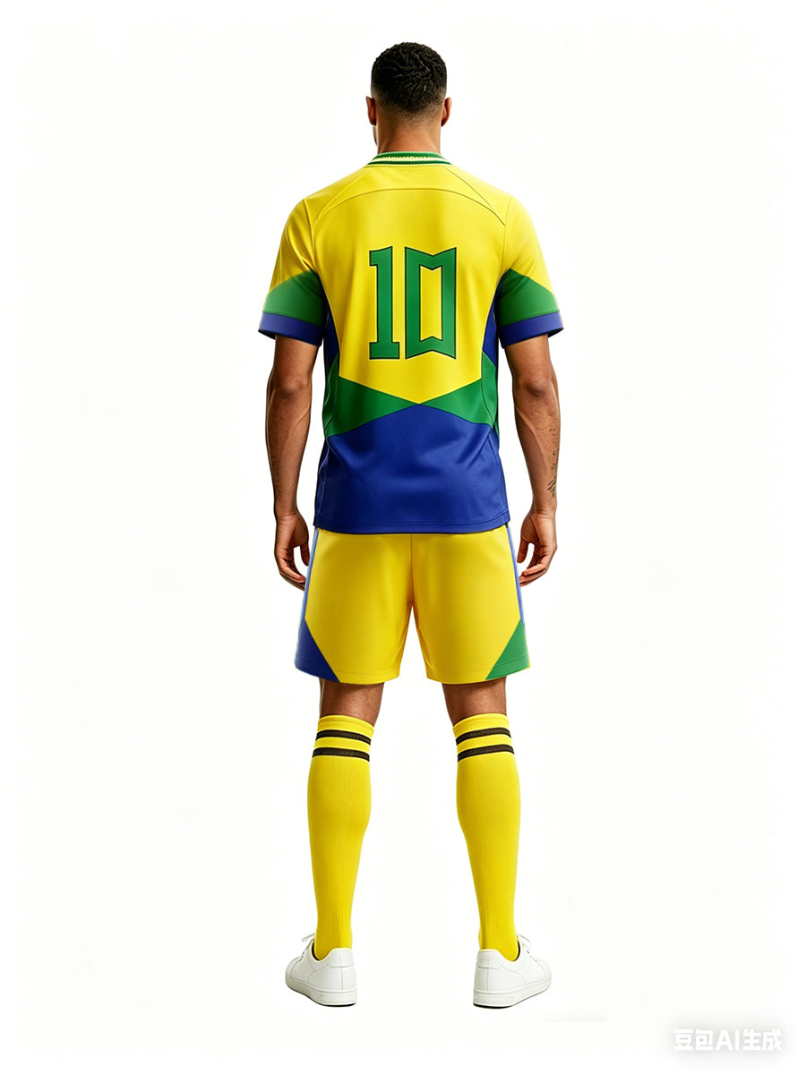 Brazil Soccer Jersey and Shorts for Kids and Adult Brazil Training Sports Fan Outfit with Socks