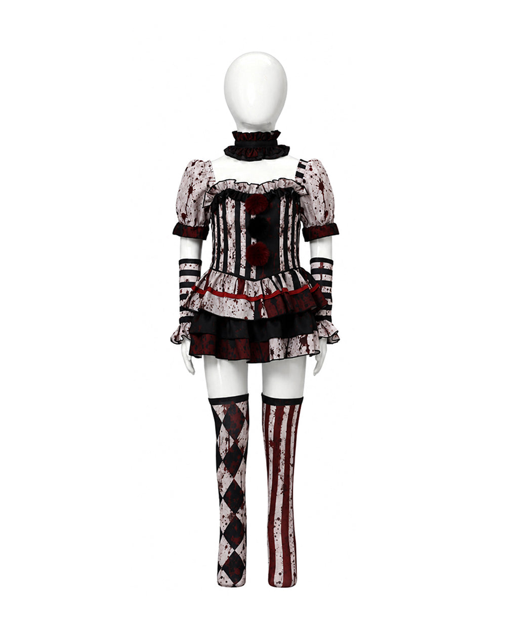Inspired Terrifier Art the Clown Costume for Women and Girls Circus Doll Dress Set