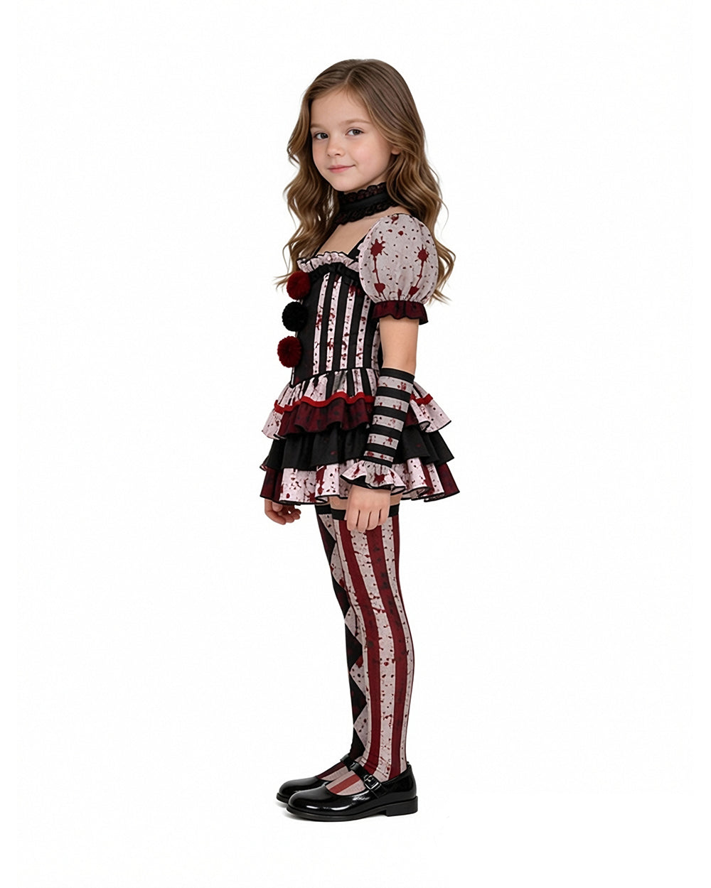 Inspired Terrifier Art the Clown Costume for Women and Girls Circus Doll Dress Set