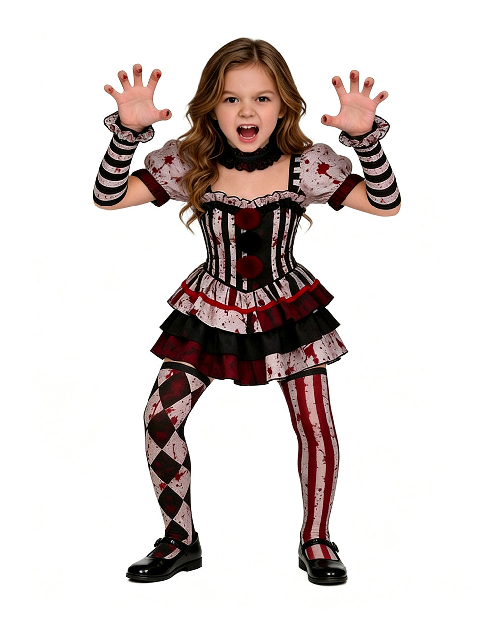 Inspired Terrifier Art the Clown Costume for Women and Girls Circus Doll Dress Set