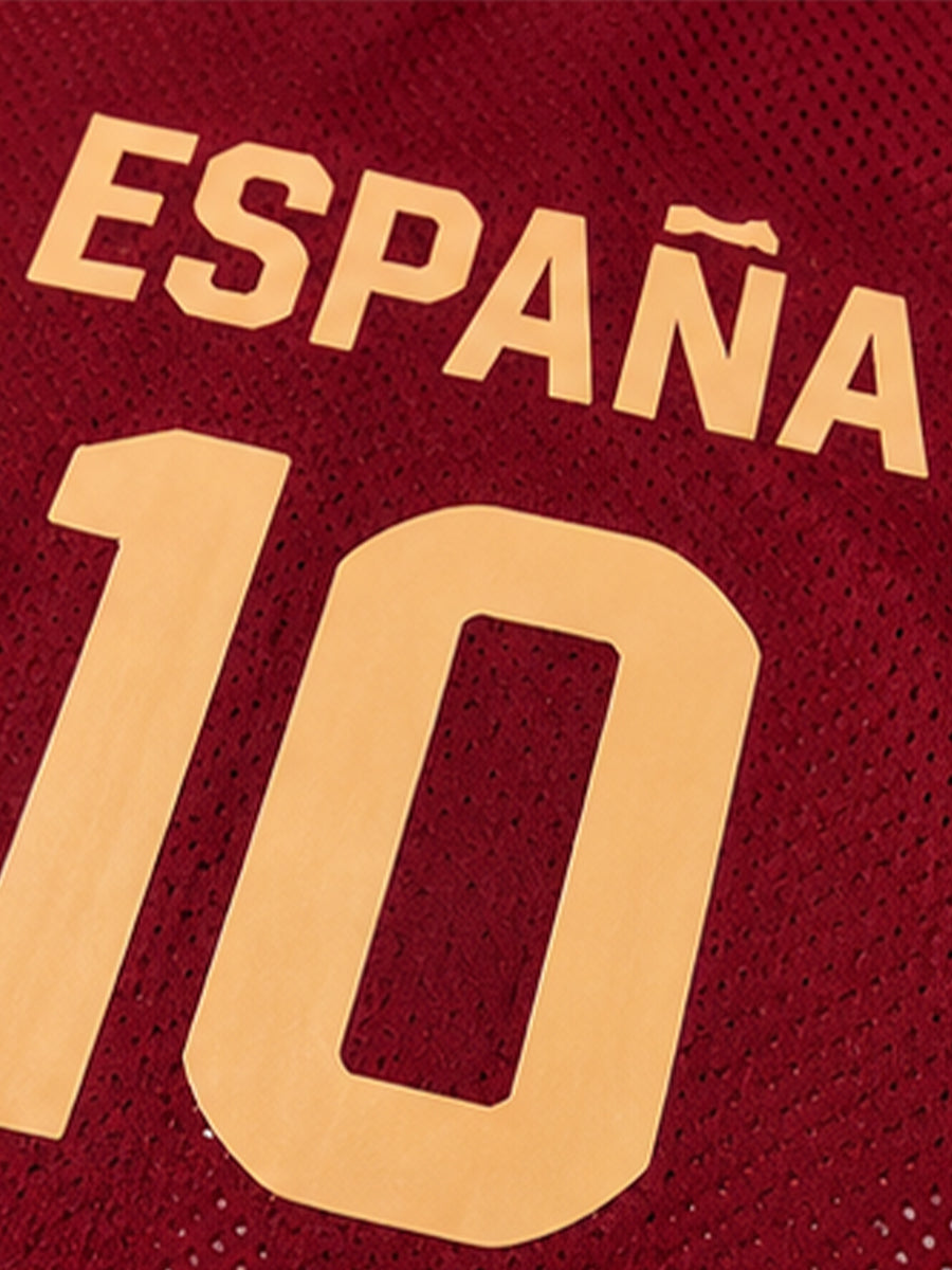 Custom Number Spain Soccer Jersey 2026 World Cup Women's Blokette One Shoulder T-Shirt