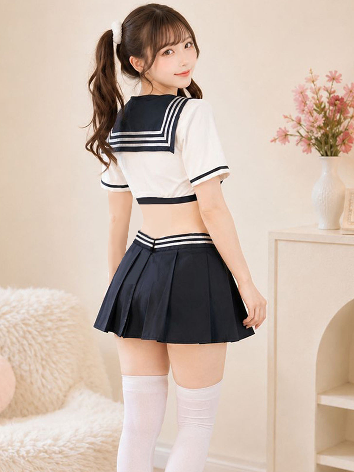 Anime Sailor Cosplay Costume Japanese School Girl Uniform Lingerie Set