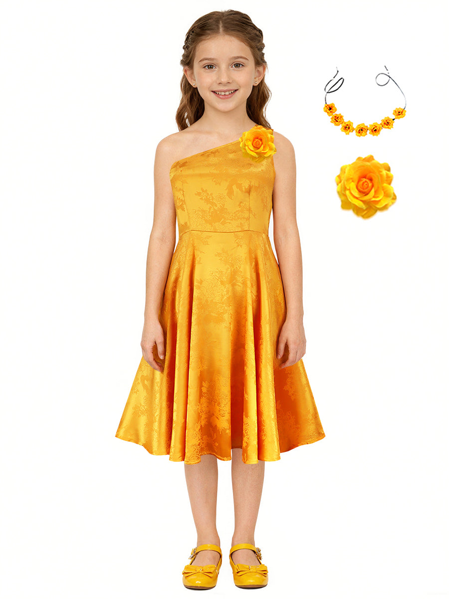 Yellow Bunny-Inspired One Shoulder Dress