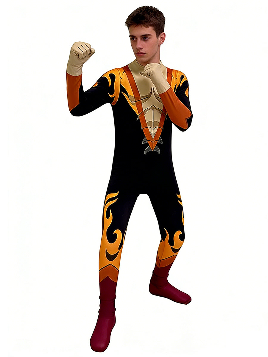 Dispatch Game Flambae Costume Waterboy Jumpsuit Chase Cosplay Outfit for Kids Adults