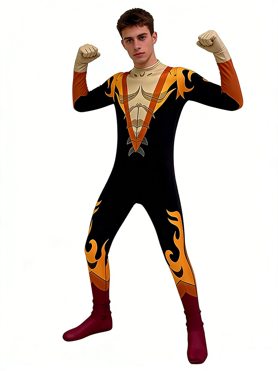 Dispatch Game Flambae Costume Waterboy Jumpsuit Chase Cosplay Outfit for Kids Adults