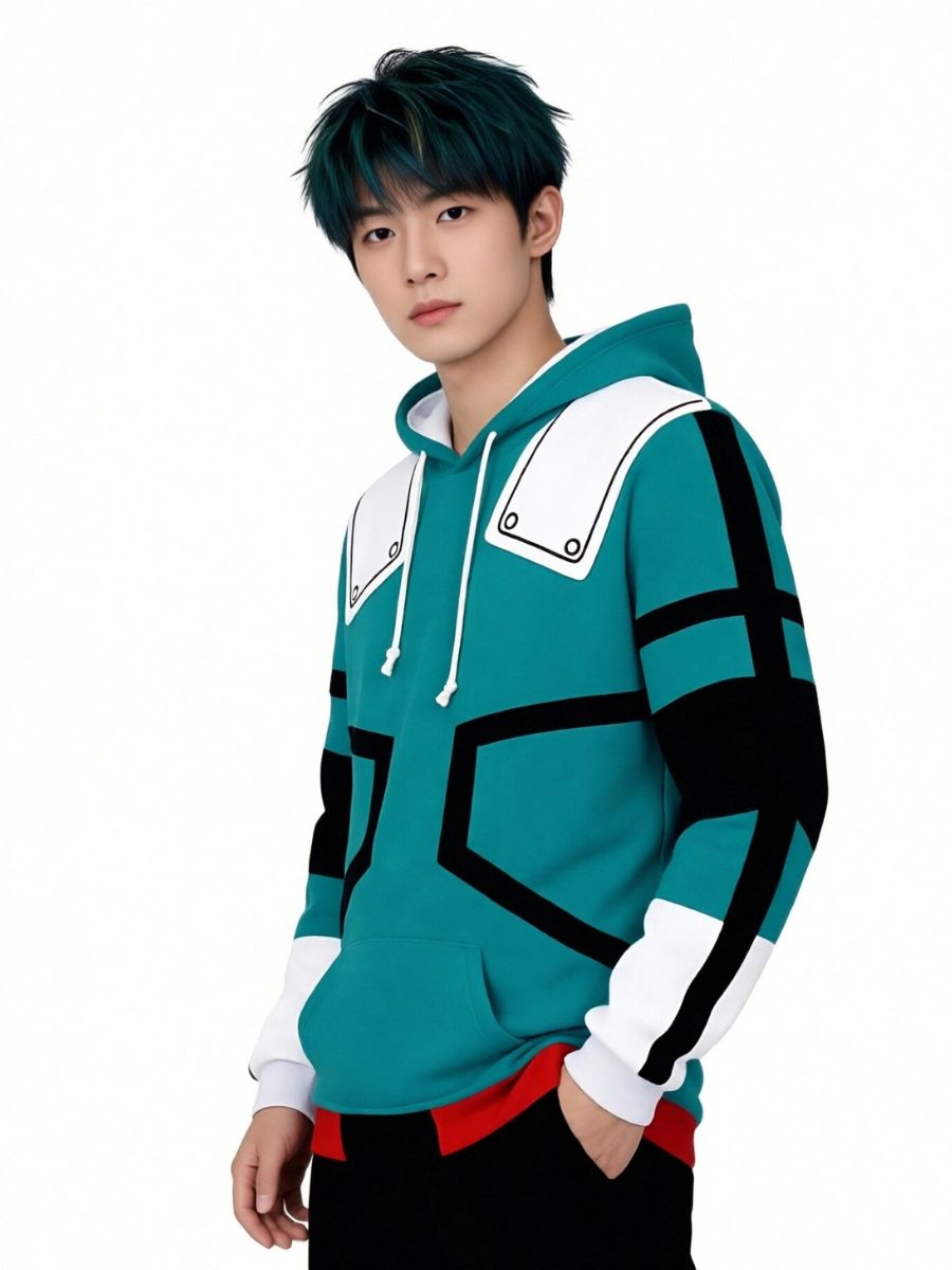 My Hero Academia Izuku Midoriya Costume for Adults Anime Deku Hooded Sweatshirt