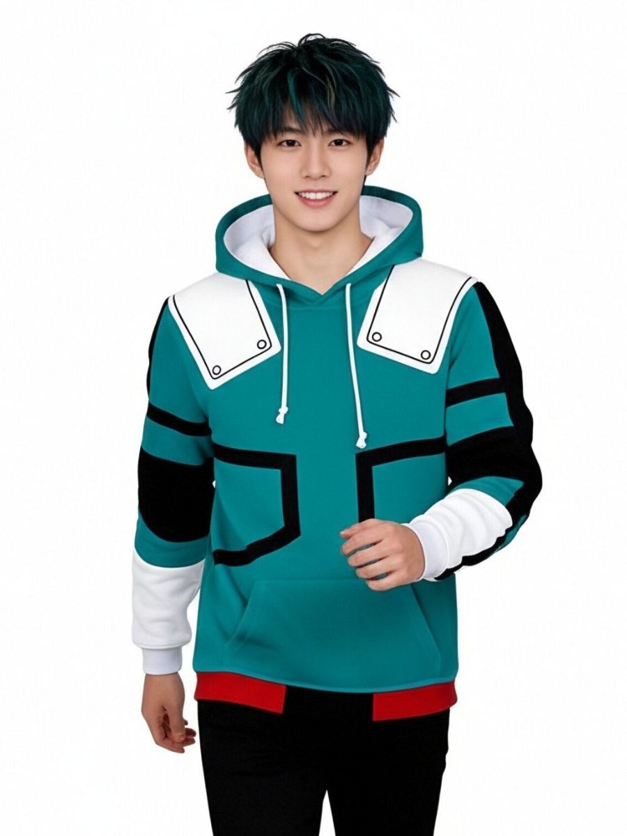 My Hero Academia Izuku Midoriya Costume for Adults Anime Deku Hooded Sweatshirt