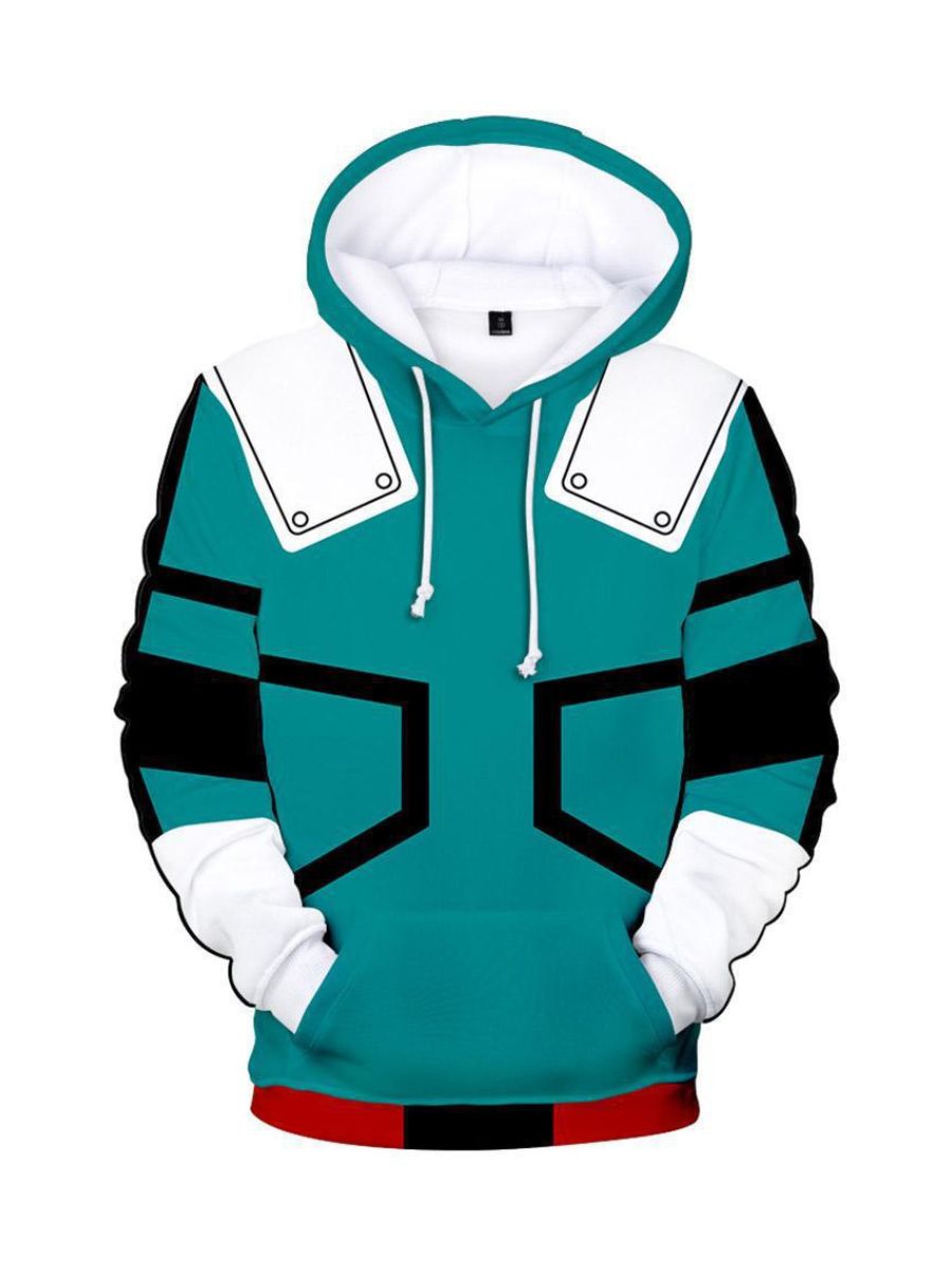 My Hero Academia Izuku Midoriya Costume for Adults Anime Deku Hooded Sweatshirt