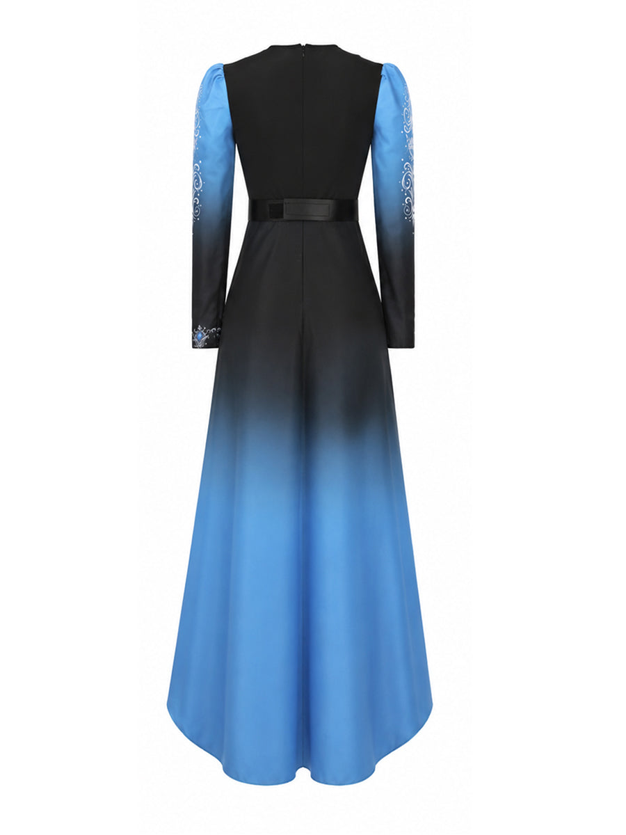 Descendants 5 Evil Chloe Costume for Kids and Adults Descendants Wicked Wonderland Princess Blue Cosplay Outfit