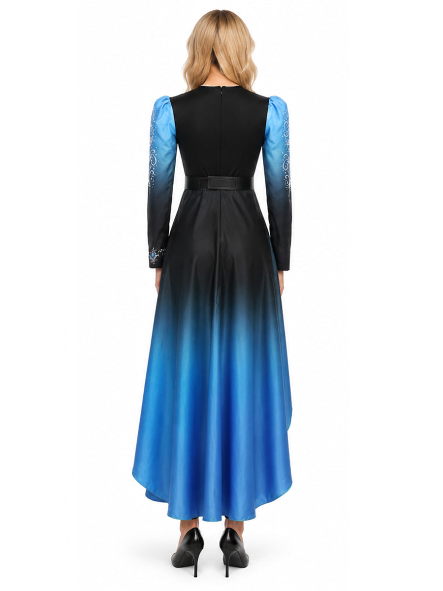 Descendants 5 Evil Chloe Costume for Kids and Adults Descendants Wicked Wonderland Princess Blue Cosplay Outfit