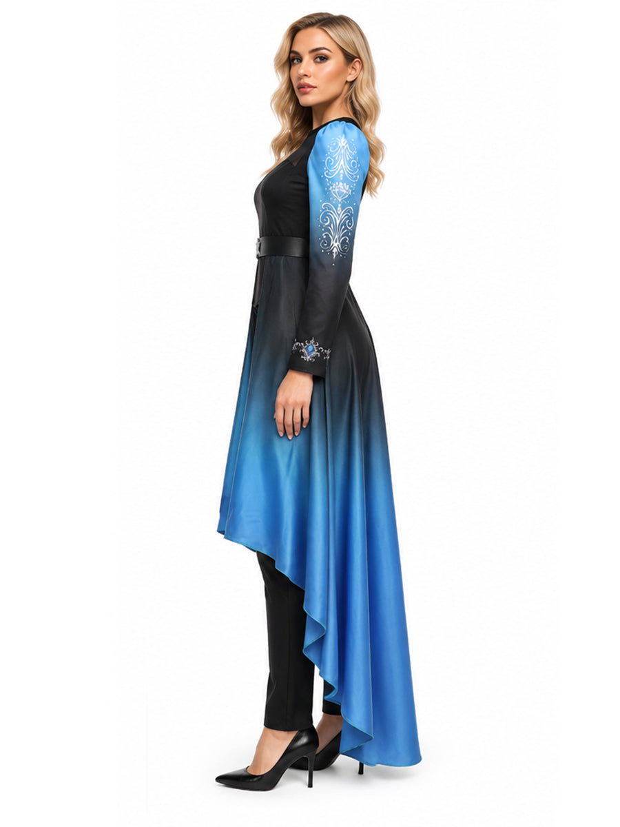 Descendants 5 Evil Chloe Costume for Kids and Adults Descendants Wicked Wonderland Princess Blue Cosplay Outfit