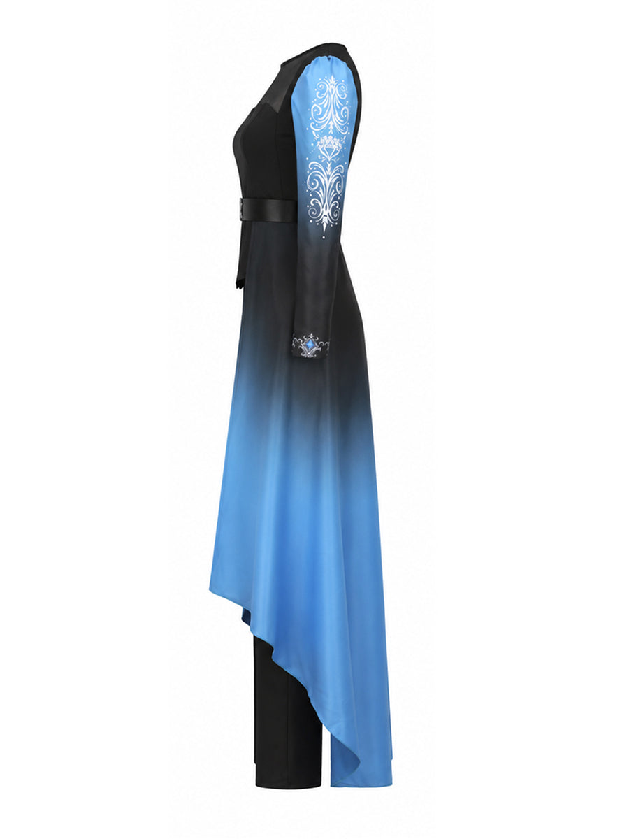Descendants 5 Evil Chloe Costume for Kids and Adults Descendants Wicked Wonderland Princess Blue Cosplay Outfit