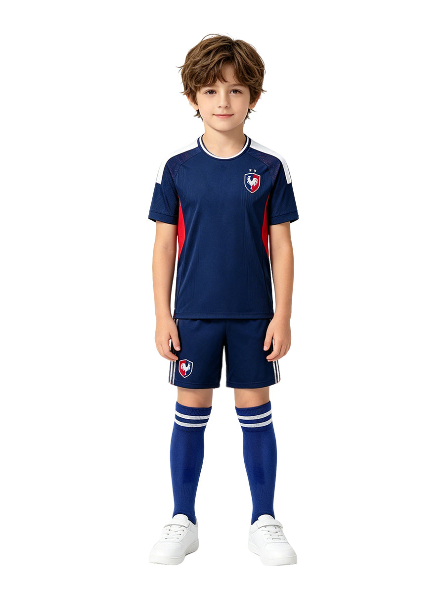 France Soccer Jersey and Shorts for Kids and Adult France Training Sports Fan Outfit with Socks