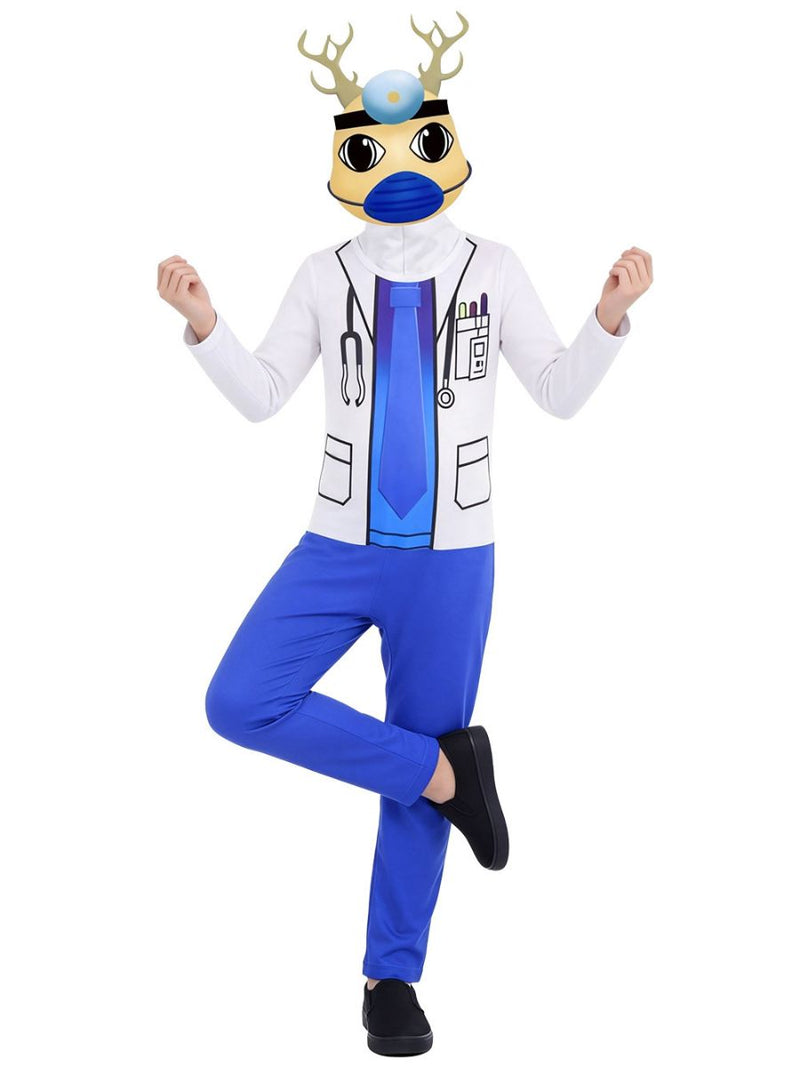 Animal Hospital Doctor Costume Doctor Reindeer Full Body Jumpsuit for Kids and Adults 
