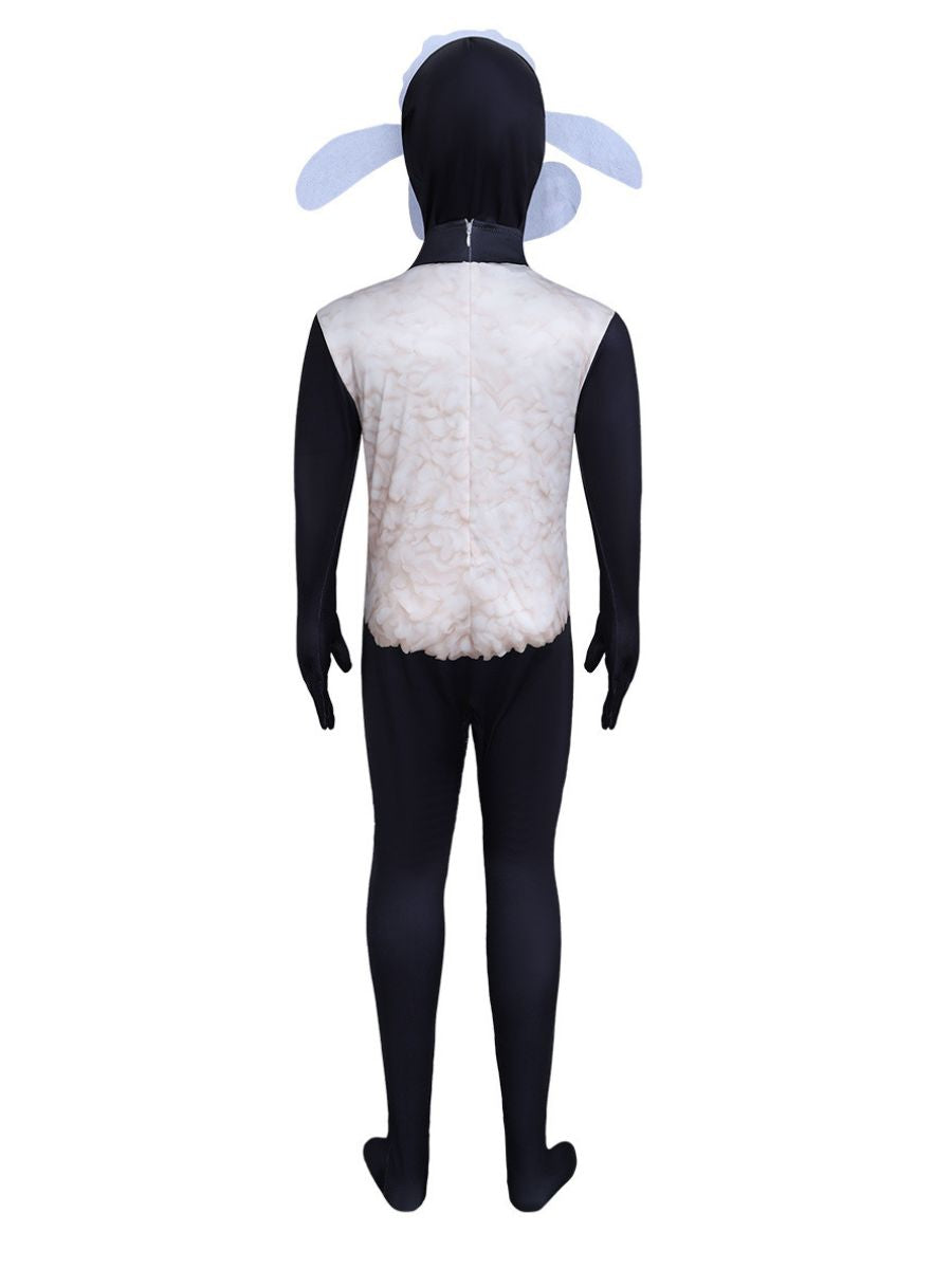 Shaun the Sheep Costume Cartoon Farm Sheep Full Body Jumpsuit 