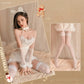 Furry Bunny Costume White Christmas Lingerie Dress Sexy Halter Backless Xmas Outfit