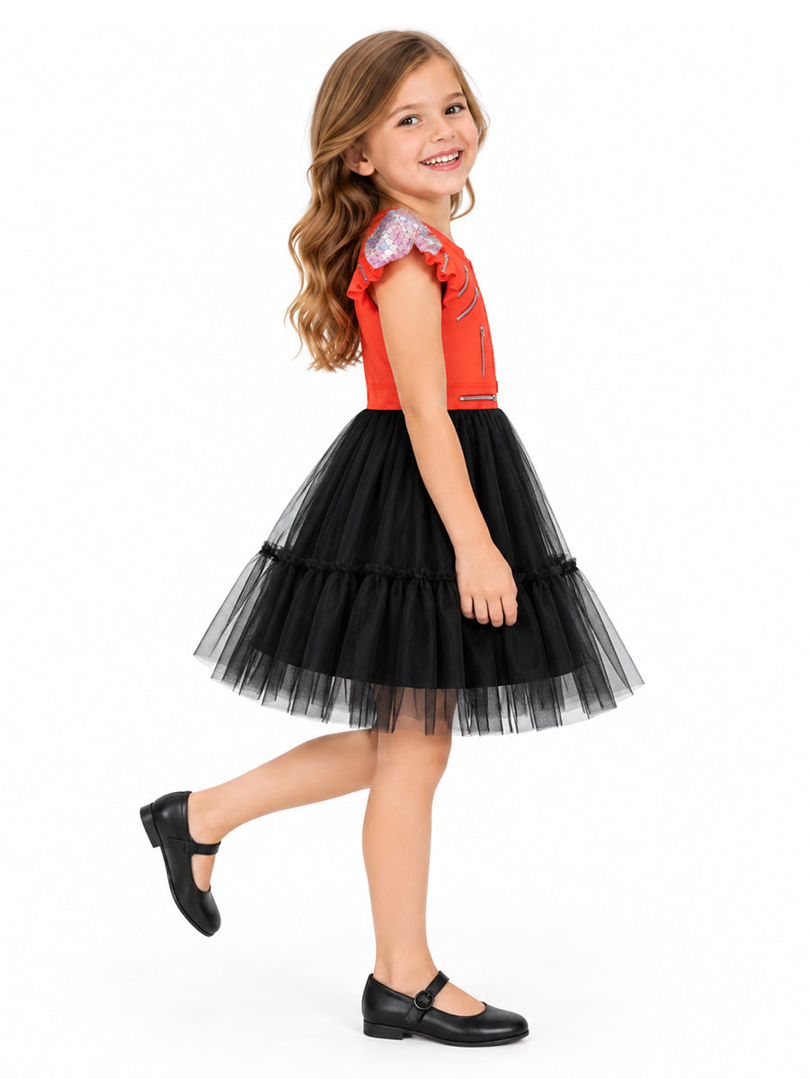 Michael Jackson Girl Costume Beat It Costume Retro Pop King 3D Print Dress