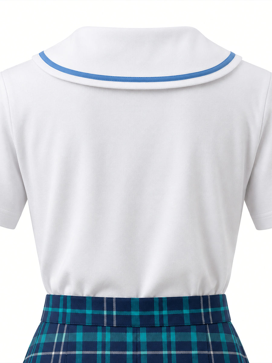 Forgotten Island Jo Costume for Kids Animated JK School Plaid Uniform Set 