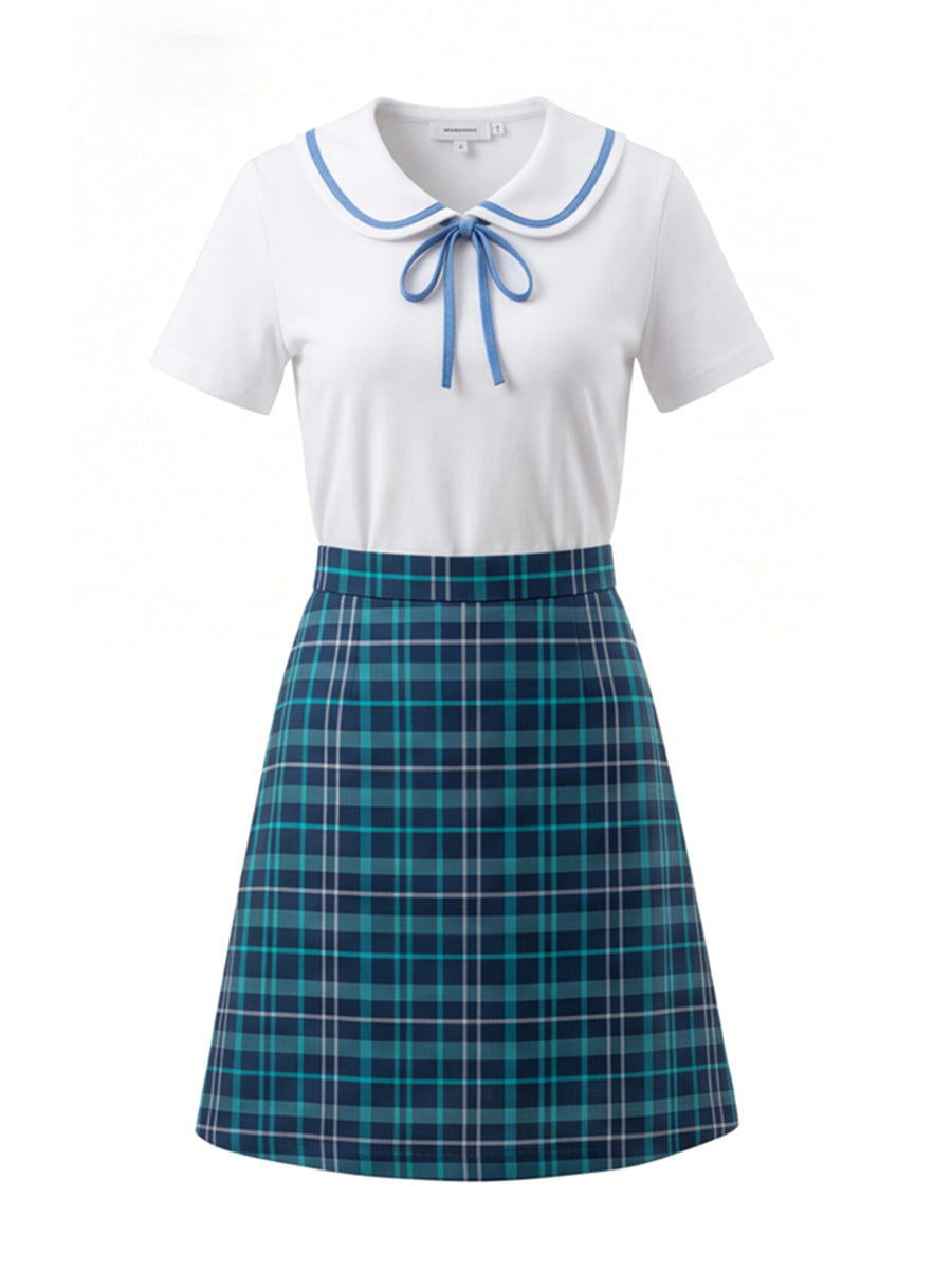 Forgotten Island Jo Costume for Kids Animated JK School Plaid Uniform Set 