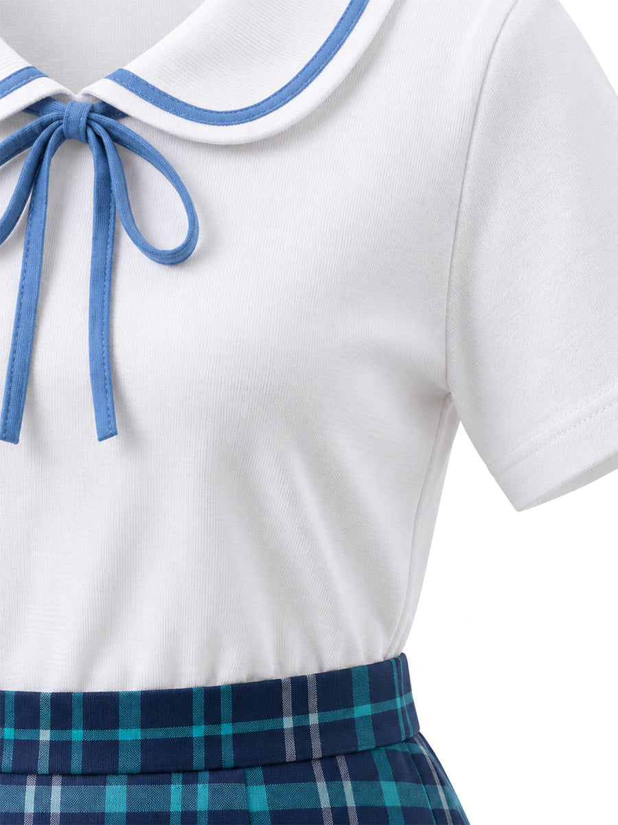 Forgotten Island Jo Costume for Kids Animated JK School Plaid Uniform Set 