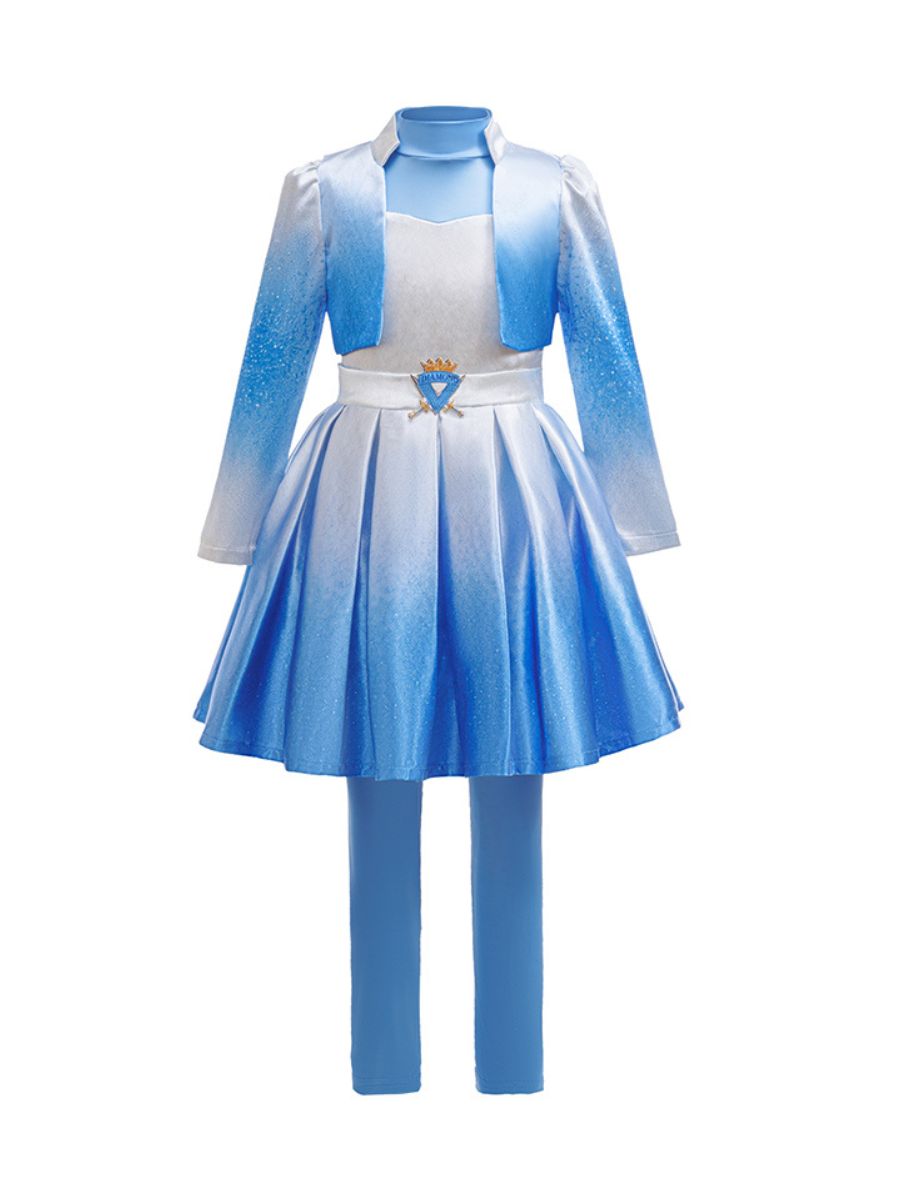 Descendants 5 Chloe Costume for Kids Descendants Wicked Wonderland Blue Princess Cosplay Outfit
