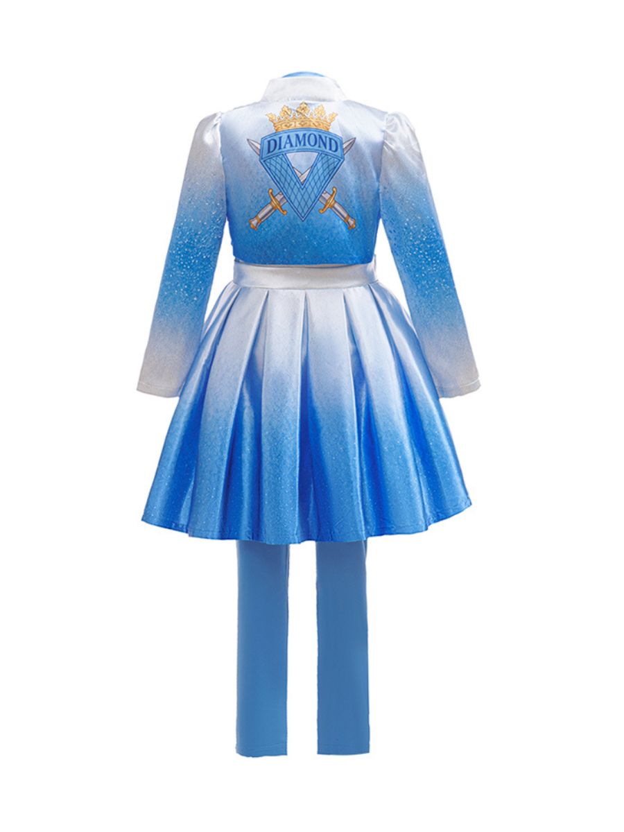 Descendants 5 Chloe Costume for Kids Descendants Wicked Wonderland Blue Princess Cosplay Outfit