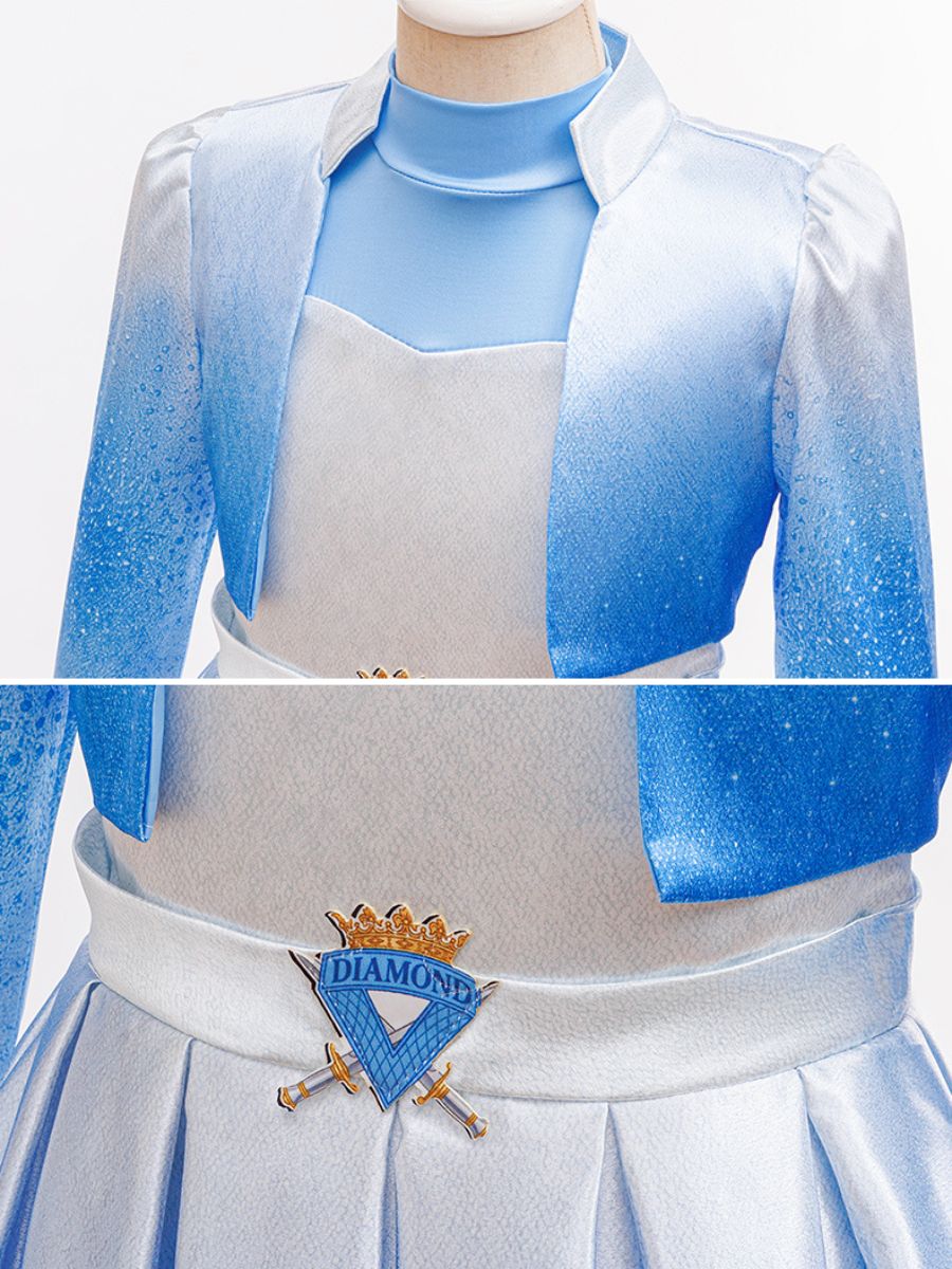 Descendants 5 Chloe Costume for Kids Descendants Wicked Wonderland Blue Princess Cosplay Outfit
