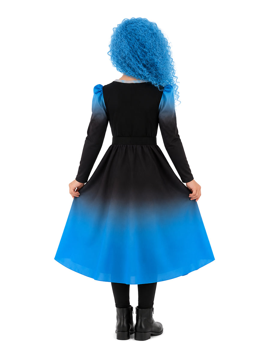 Descendants 5 Evil Chloe Costume for Girls Descendants Wicked Wonderland Princess Blue Cosplay Outfit