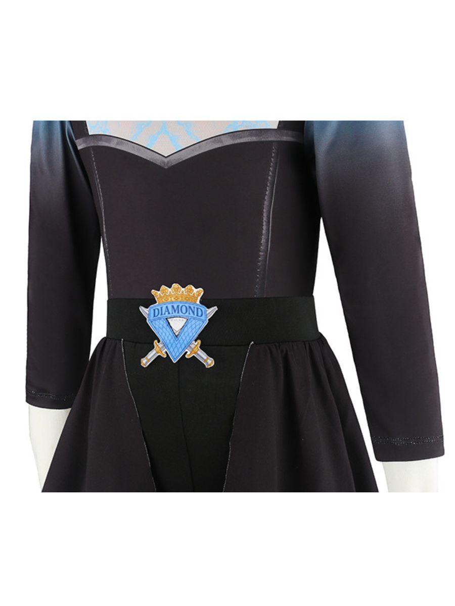 Descendants 5 Evil Chloe Costume for Girls Descendants Wicked Wonderland Princess Blue Cosplay Outfit