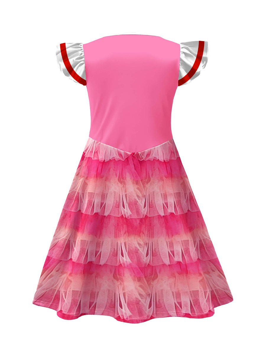 Girls Descendants 5 Pink Costume Descendants Wicked Wonderland Pink Princess Dress and Shoulder Bag