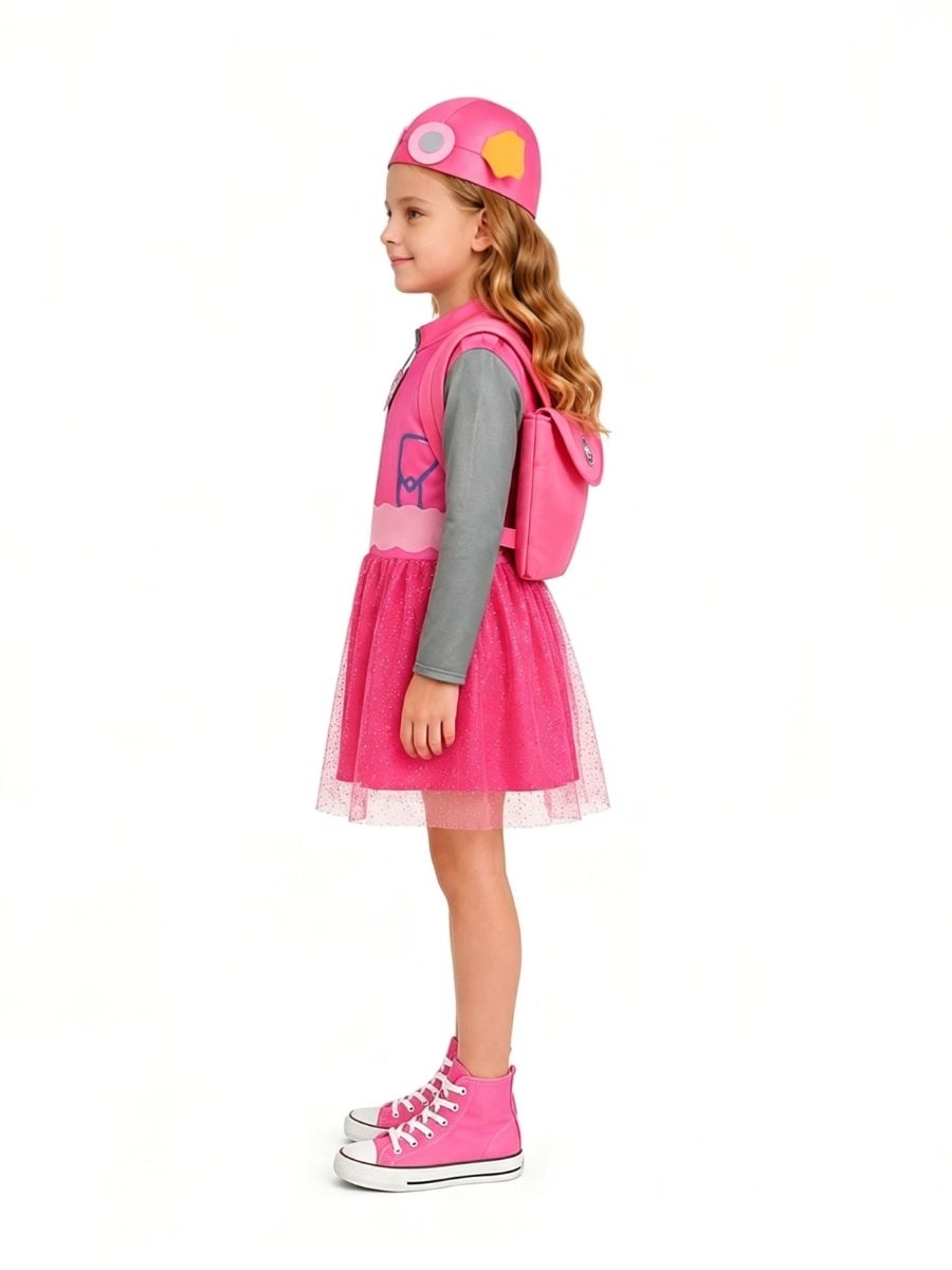 Girls Paw Patrol Skye Costume Pink Puppy Tiered Tutu Dress Set