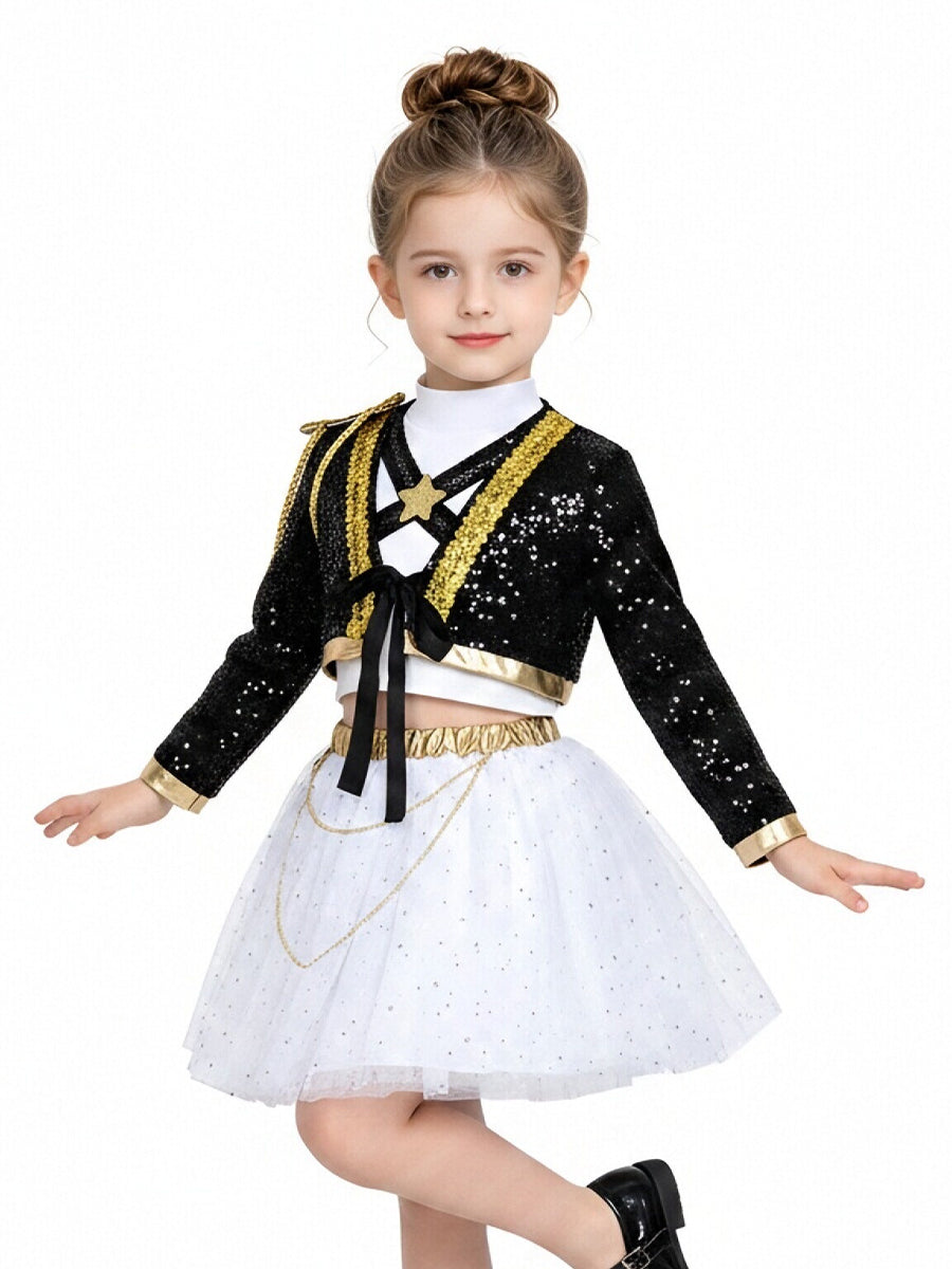 Kpop Rumi Costume for Kids Girls Pop Idol Stage Performance Outfit