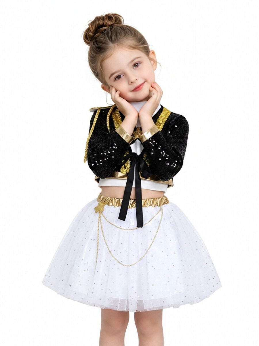 Kpop Rumi Costume for Kids Girls Pop Idol Stage Performance Outfit