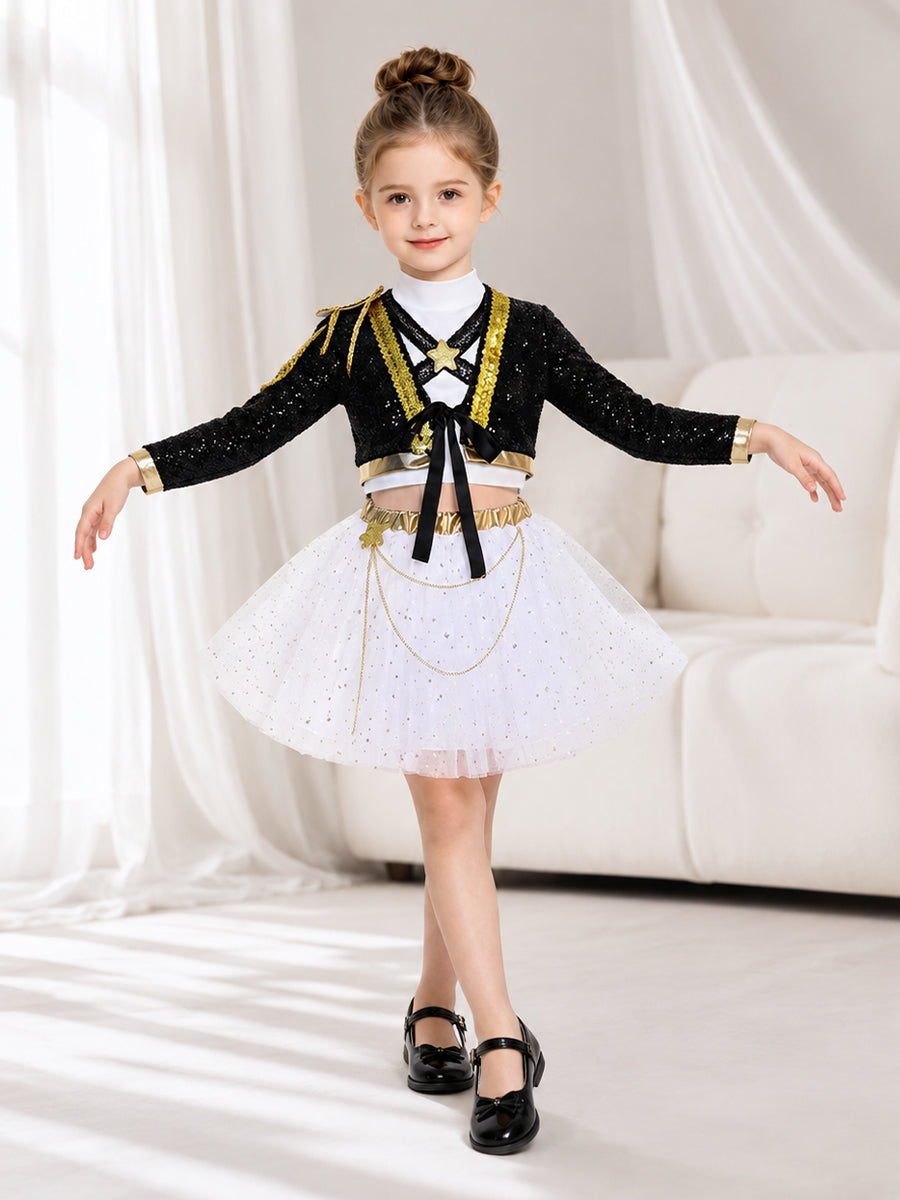 Kpop Rumi Costume for Kids Girls Pop Idol Stage Performance Outfit