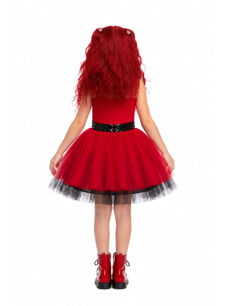 Descendants 5 Red Costume for Girls Descendants Wicked Wonderland Princess Red Tutu Dress